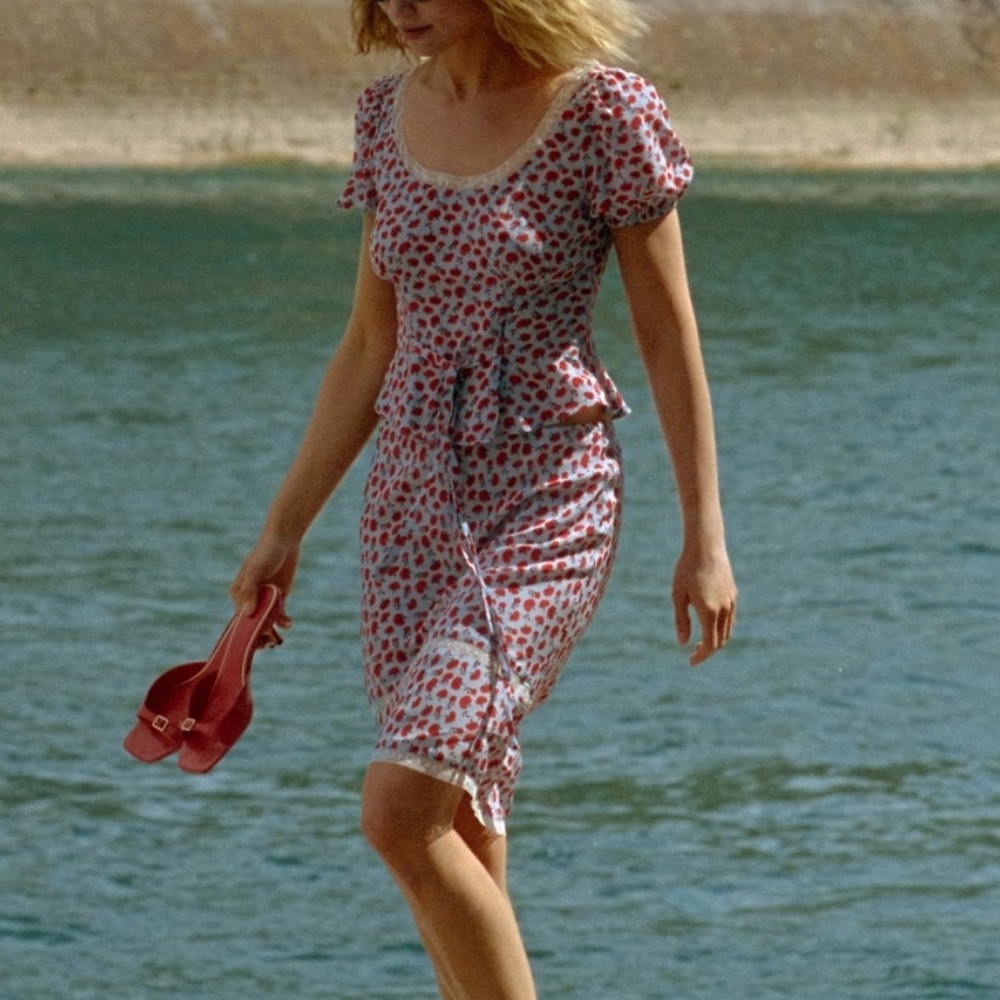 NWT Rouje X J.Crew Poet Set in carnation print